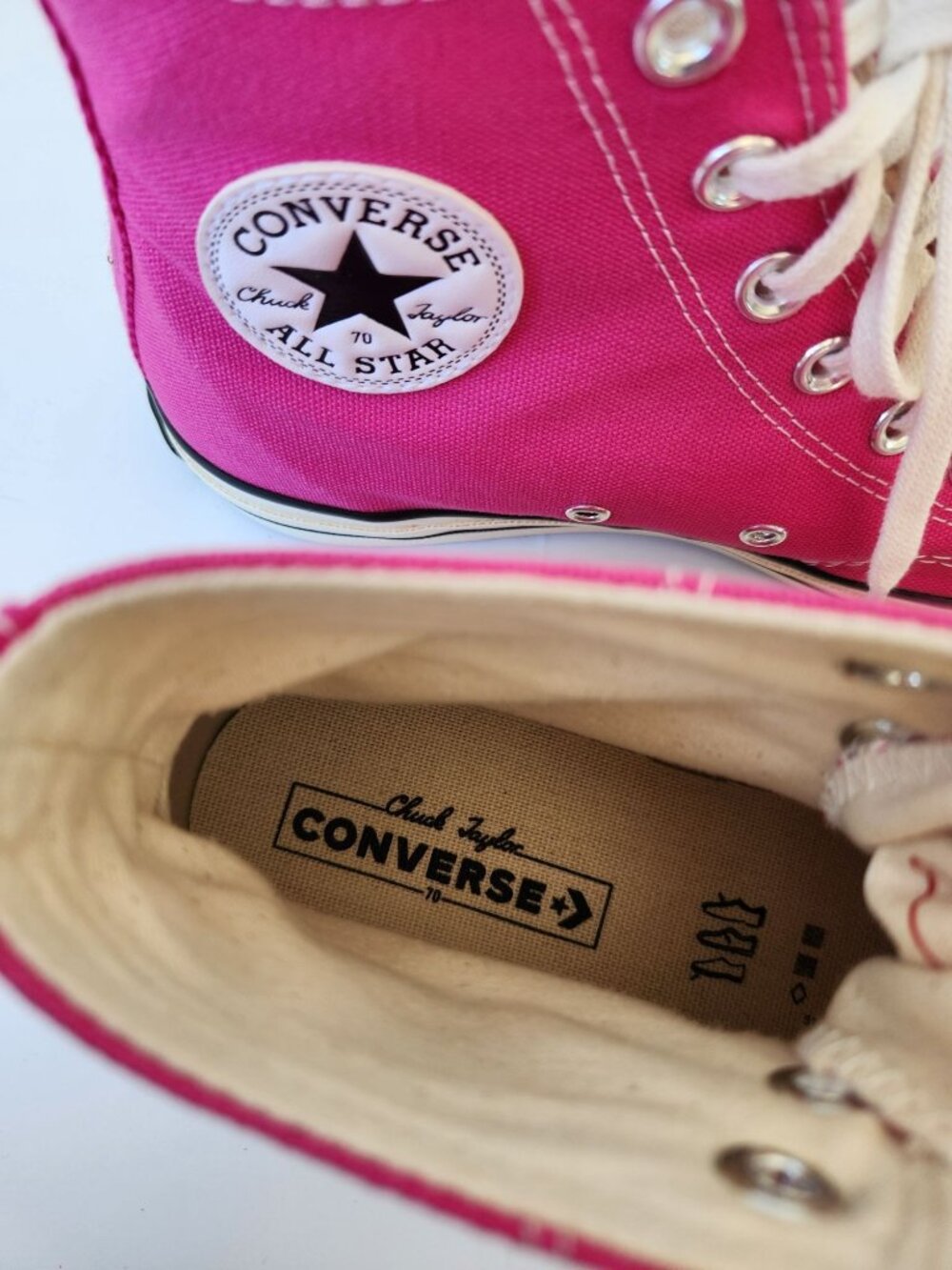 Converse Chuck Taylor All Star 70s Pink High-Top Sneakers Canvas Unisex Summer - Picture 6 of 9